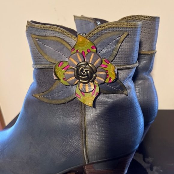 Spring Step Shoes - L'Artiste Spring Step Louella hand painted ankle boot